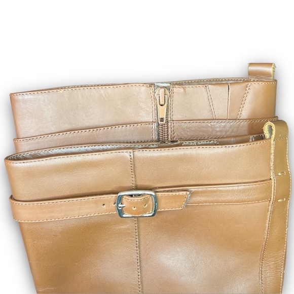 Ann Taylor Adalia Buckle Imported Leather Round Toe Boots - Picture 9 of 9